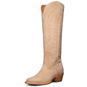 BNIB TECOVAS ABBY sz 9 cowboy boots tan beige boho